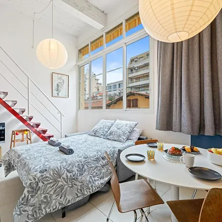 Nice-Duplex-Plage-Parking-Cimatisation 아파트