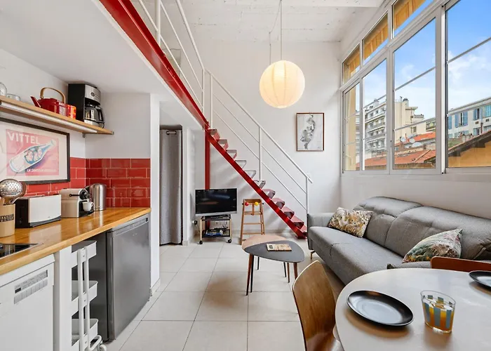 Nice-Duplex-Plage-Parking-Cimatisation 아파트 니스